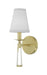 Crystorama - One Light Wall Sconce - Baxter - Aged Brass- Union Lighting Luminaires Decor