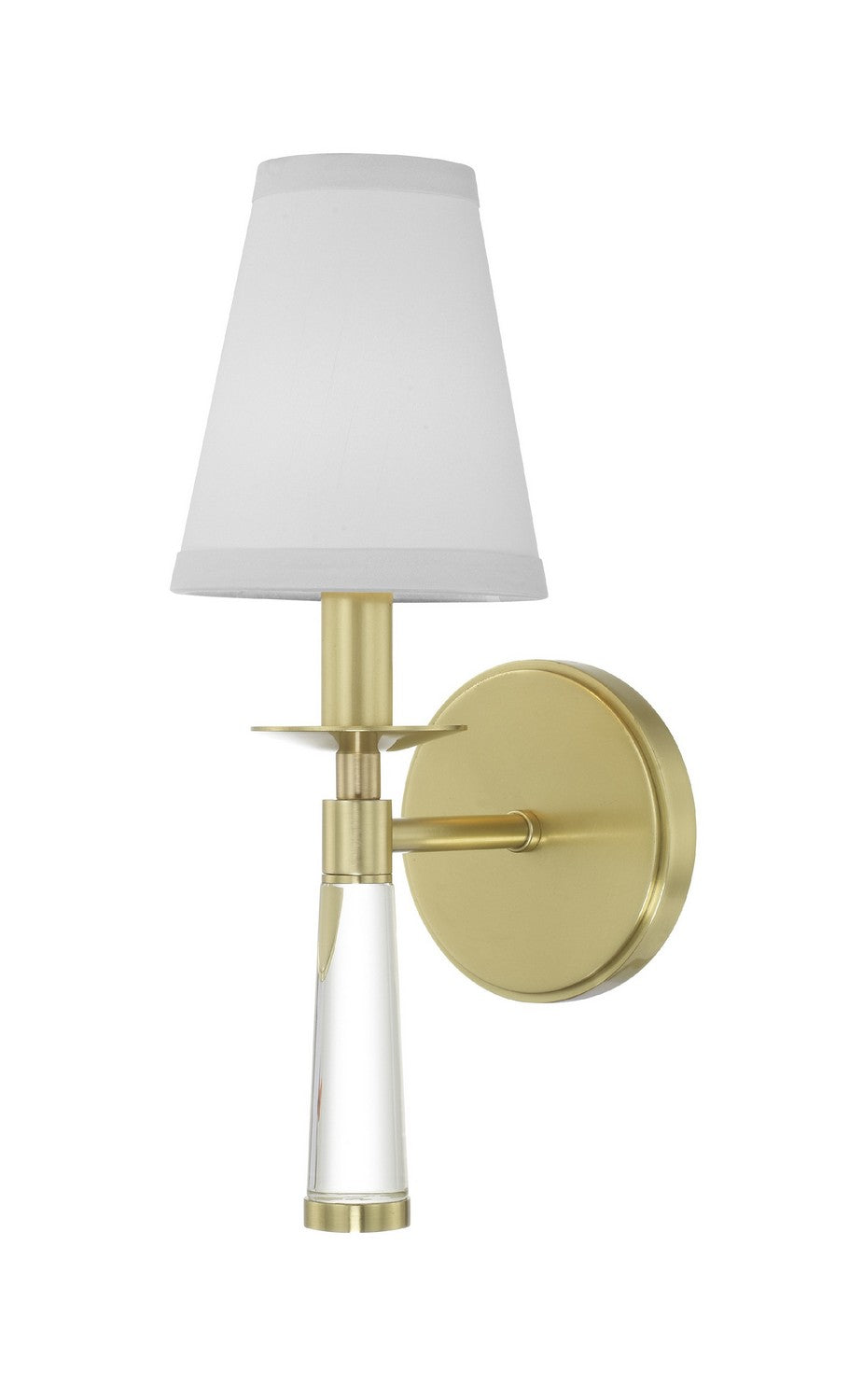 Crystorama - One Light Wall Sconce - Baxter - Aged Brass- Union Lighting Luminaires Decor