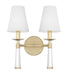 Crystorama - Two Light Wall Sconce - Baxter - Aged Brass- Union Lighting Luminaires Decor
