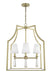 Crystorama - Four Light Chandelier - Baxter - Aged Brass- Union Lighting Luminaires Decor