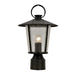 Crystorama - One Light Outdoor Post Mount - Andover - Matte Black- Union Lighting Luminaires Decor