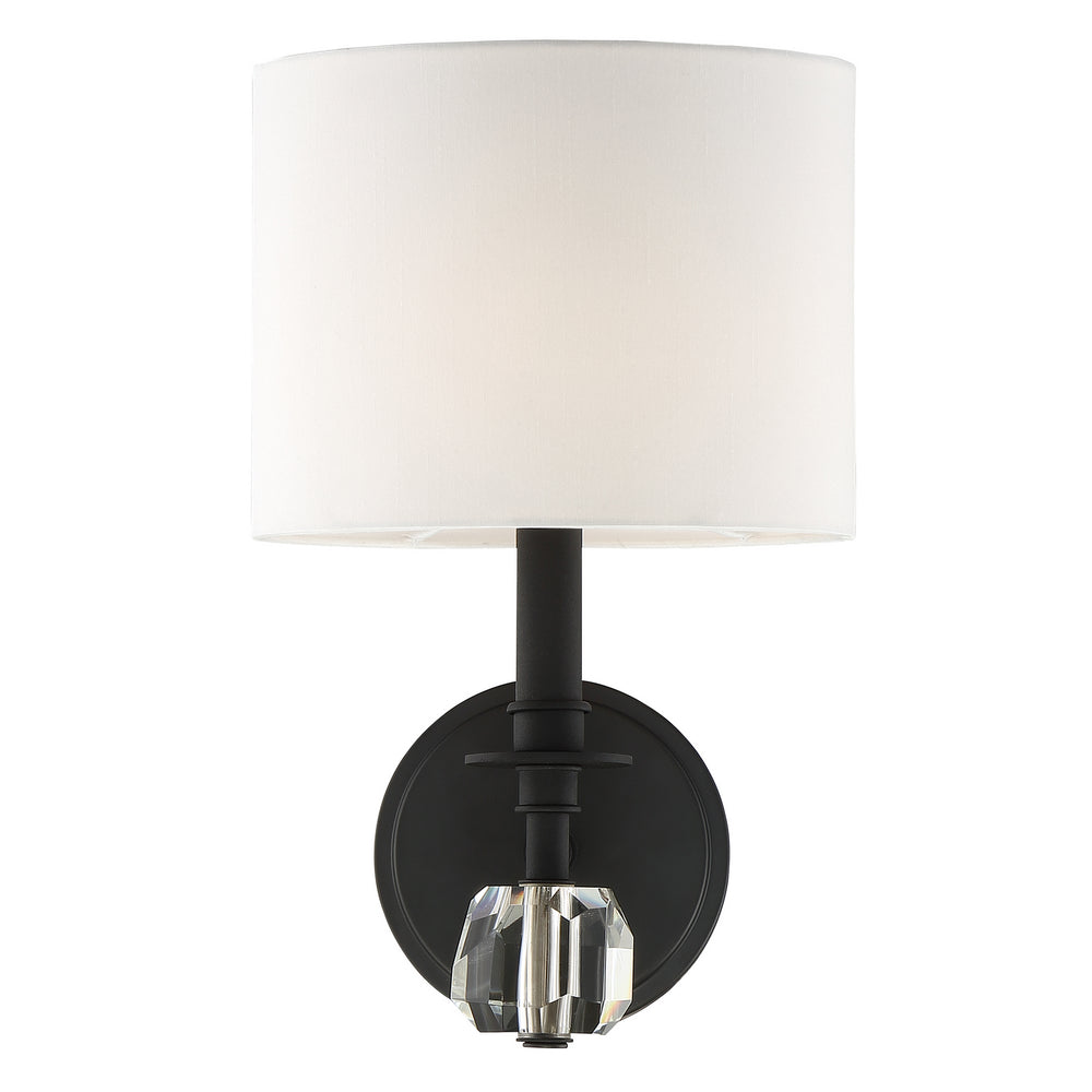 Crystorama - One Light Wall Sconce - Chimes - Black Forged- Union Lighting Luminaires Decor