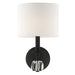 Crystorama - One Light Wall Sconce - Chimes - Black Forged- Union Lighting Luminaires Decor