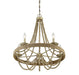 Meridian - Five Light Chandelier - Mchan - Natural Wood with Rope- Union Lighting Luminaires Decor