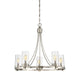 Meridian - Five Light Chandelier - Mchan - Brushed Nickel- Union Lighting Luminaires Decor