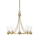 Meridian - Five Light Chandelier - Mchan - Natural Brass- Union Lighting Luminaires Decor