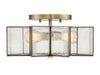 Meridian - Two Light Semi-Flush Mount - Msemi - Natural Brass- Union Lighting Luminaires Decor