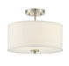 Meridian - Two Light Semi-Flush Mount - Msemi - Brushed Nickel- Union Lighting Luminaires Decor