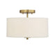 Meridian - Two Light Semi-Flush Mount - Msemi - Natural Brass- Union Lighting Luminaires Decor