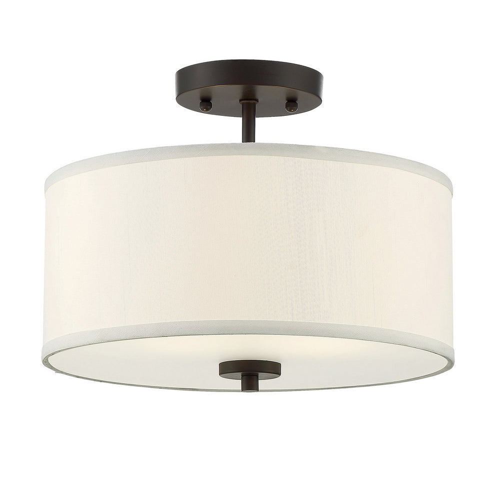 Meridian - Two Light Semi-Flush Mount - Msemi - Oil Rubbed Bronze- Union Lighting Luminaires Decor