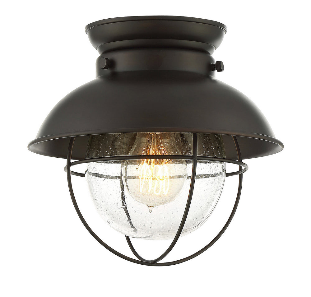 Meridian - One Light Flush Mount - Mflus - Oil Rubbed Bronze- Union Lighting Luminaires Decor