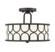 Meridian - Two Light Semi-Flush Mount - Msemi - Oil Rubbed Bronze- Union Lighting Luminaires Decor