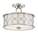 Meridian - Two Light Semi-Flush Mount - Msemi - Polished Nickel- Union Lighting Luminaires Decor