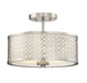 Meridian - Two Light Semi-Flush Mount - Msemi - Brushed Nickel- Union Lighting Luminaires Decor