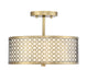Meridian - Two Light Semi-Flush Mount - Msemi - Natural Brass- Union Lighting Luminaires Decor