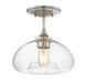 Meridian - One Light Semi-Flush Mount - Msemi - Brushed Nickel- Union Lighting Luminaires Decor