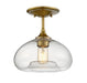 Meridian - One Light Semi-Flush Mount - Msemi - Natural Brass- Union Lighting Luminaires Decor