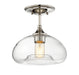Meridian - One Light Semi-Flush Mount - Msemi - Polished Nickel- Union Lighting Luminaires Decor