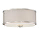 Meridian - Three Light Flush Mount - Mflus - Brushed Nickel- Union Lighting Luminaires Decor