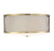 Meridian - Three Light Semi-Flush Mount - Msemi - Natural Brass- Union Lighting Luminaires Decor