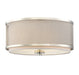 Meridian - Three Light Flush Mount - Mflus - Polished Nickel- Union Lighting Luminaires Decor