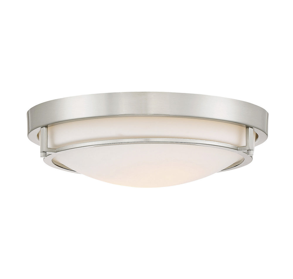 Meridian - Two Light Flush Mount - Mflus - Brushed Nickel- Union Lighting Luminaires Decor