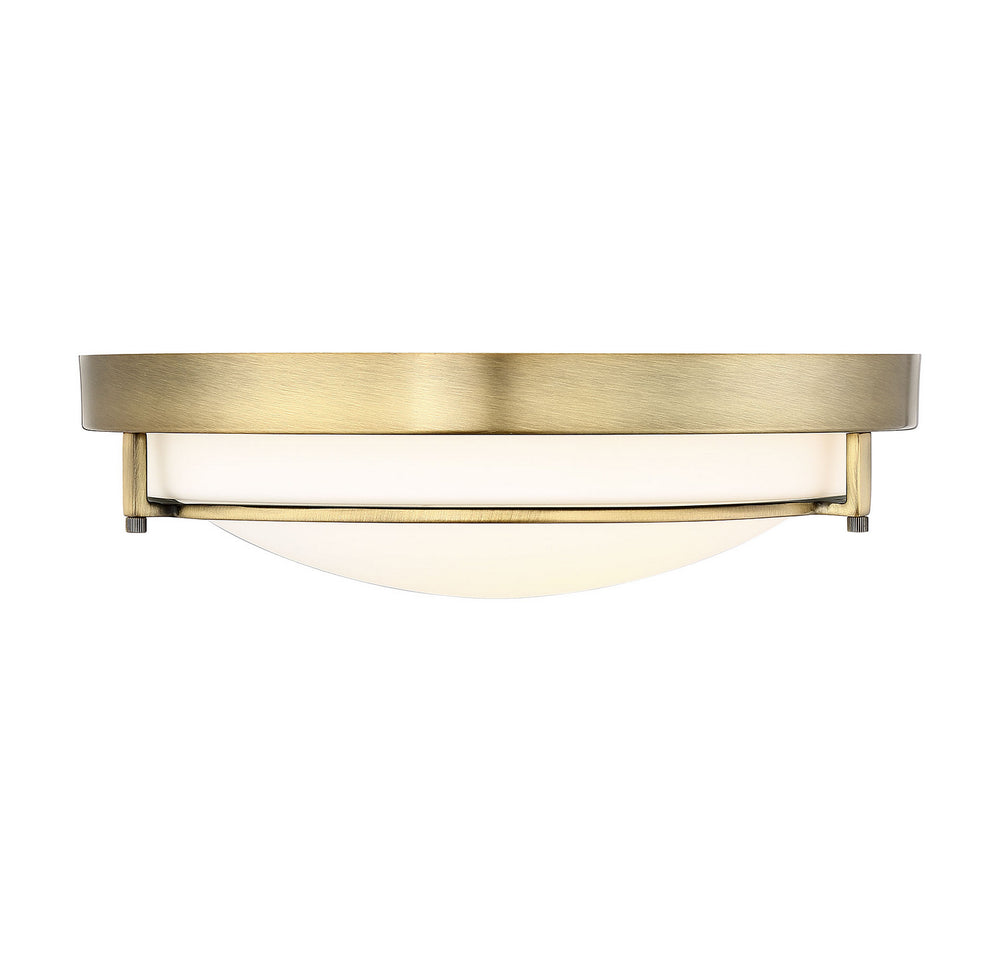 Meridian - Two Light Flush Mount - Mflus - Natural Brass- Union Lighting Luminaires Decor