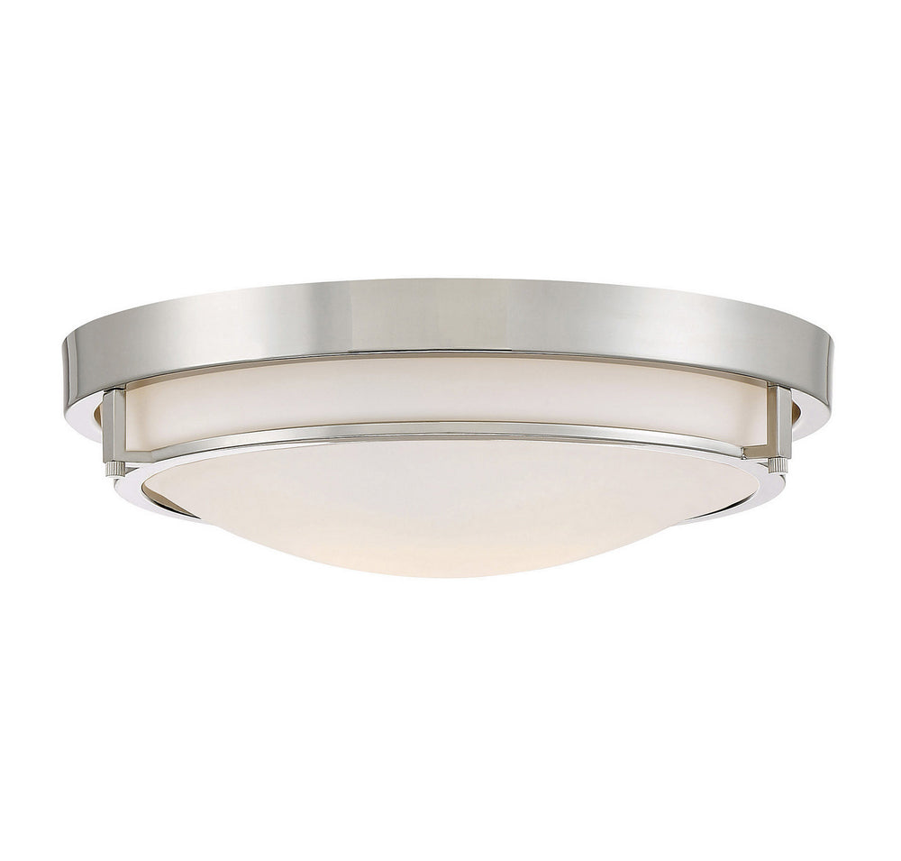 Meridian - Two Light Flush Mount - Mflus - Polished Nickel- Union Lighting Luminaires Decor