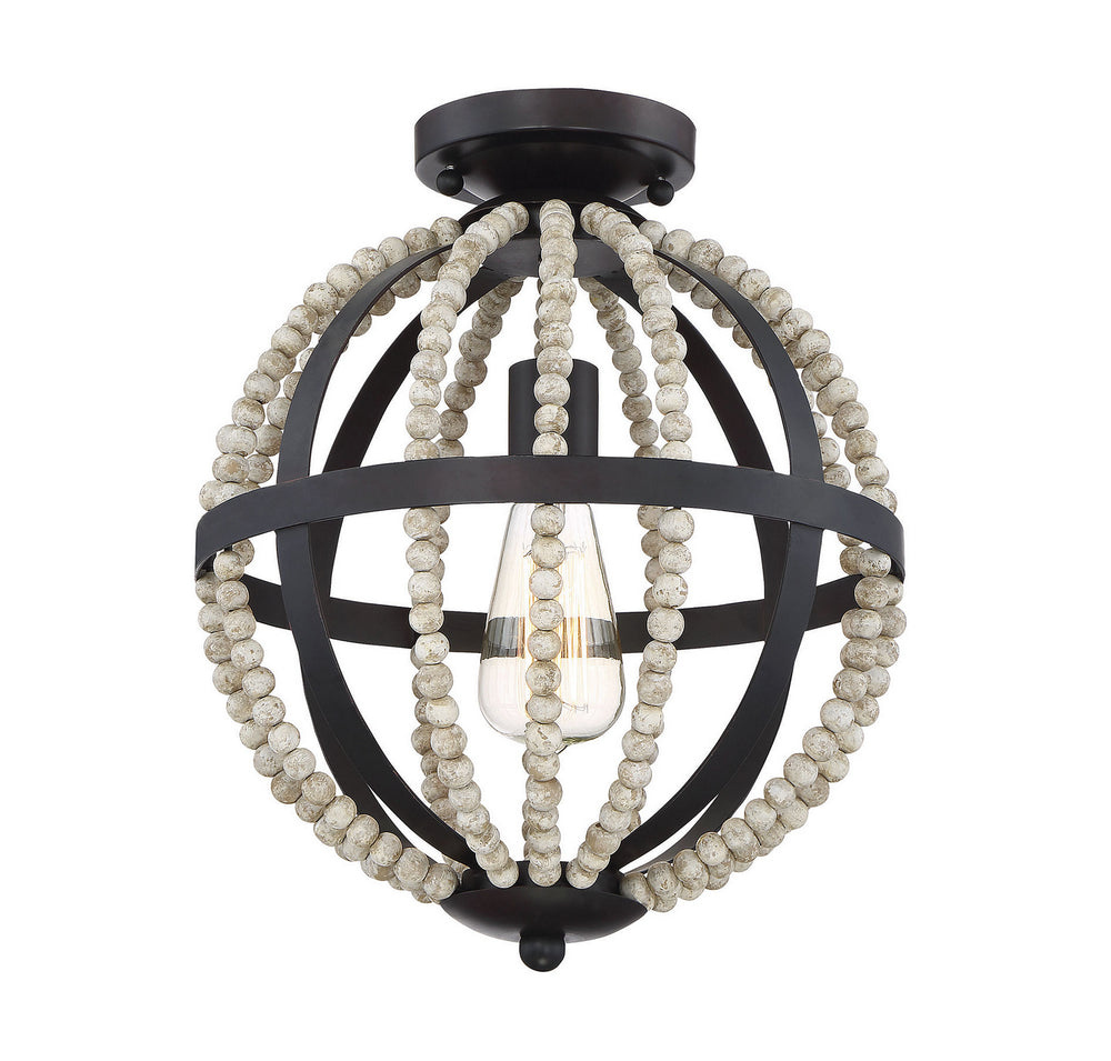 Meridian - One Light Semi-Flush Mount - Mflus - Oil Rubbed Bronze- Union Lighting Luminaires Decor