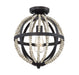 Meridian - One Light Semi-Flush Mount - Mflus - Oil Rubbed Bronze- Union Lighting Luminaires Decor