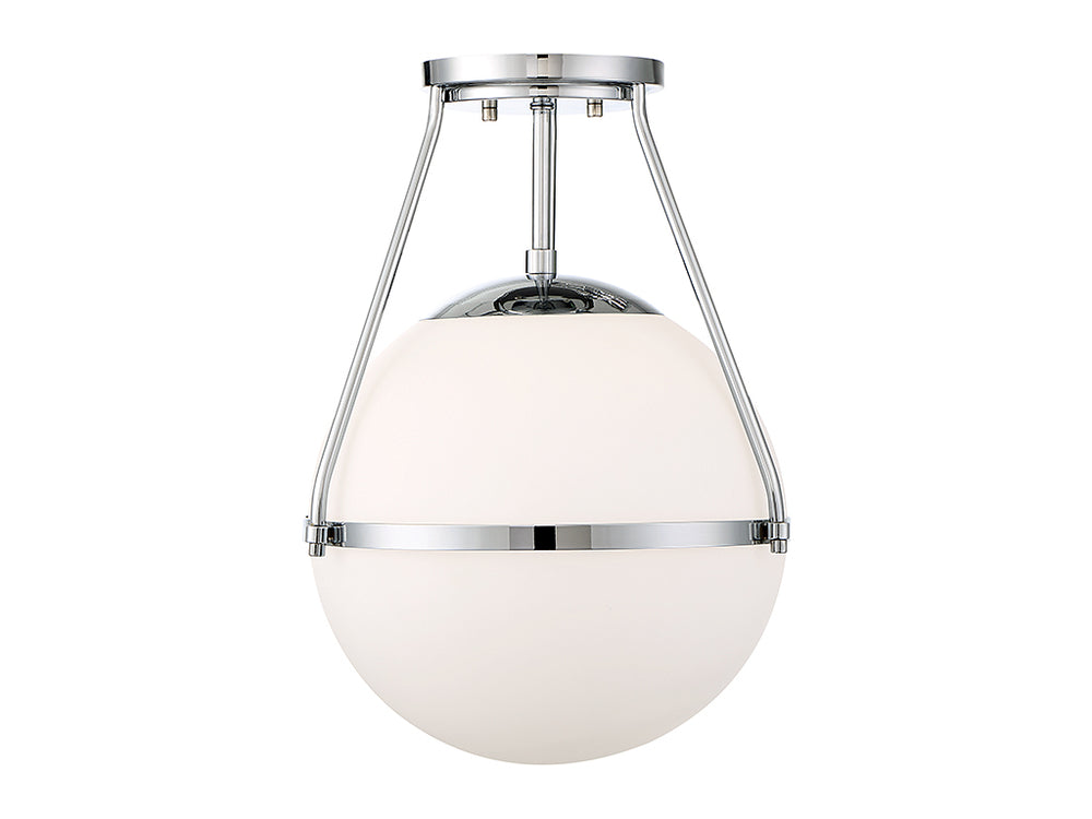 Meridian - One Light Semi-Flush Mount - Msemi - Chrome- Union Lighting Luminaires Decor