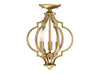 Meridian - Three Light Semi-Flush Mount - Msemi - Natural Brass- Union Lighting Luminaires Decor