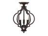 Meridian - Three Light Semi-Flush Mount - Msemi - Oil Rubbed Bronze- Union Lighting Luminaires Decor