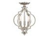 Meridian - Three Light Semi-Flush Mount - Msemi - Polished Nickel- Union Lighting Luminaires Decor