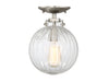 Meridian - One Light Semi-Flush Mount - Msemi - Brushed Nickel- Union Lighting Luminaires Decor