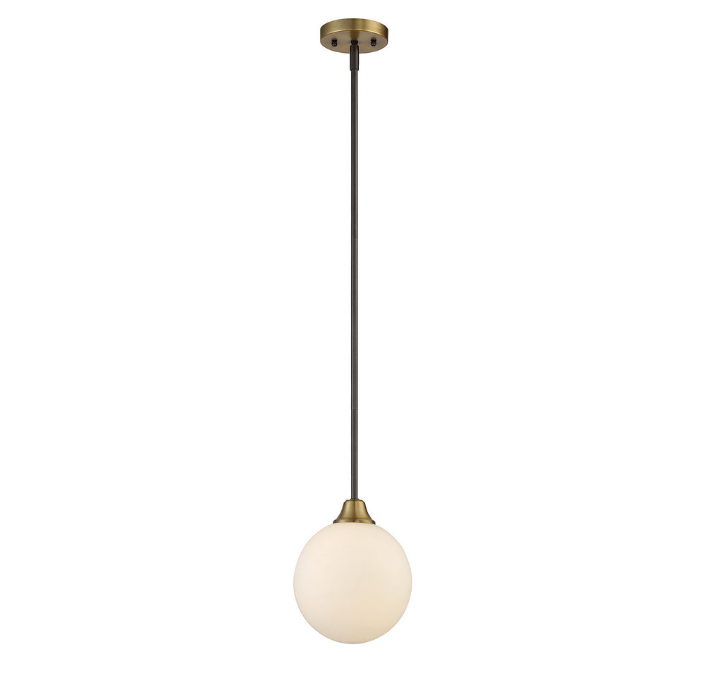 Meridian - One Light Mini Pendant - Mmin2 - Oil Rubbed Bronze with Natural Brass- Union Lighting Luminaires Decor