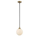 Meridian - One Light Mini Pendant - Mmin2 - Oil Rubbed Bronze with Natural Brass- Union Lighting Luminaires Decor