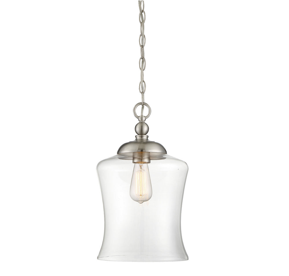 Meridian - One Light Mini Pendant - Mmin2 - Brushed Nickel- Union Lighting Luminaires Decor