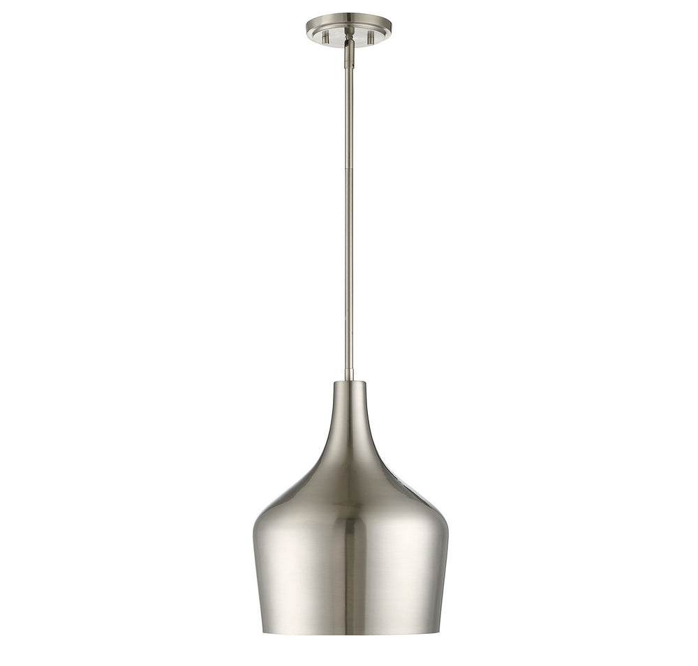 Meridian - One Light Pendant - Mpend - Brushed Nickel- Union Lighting Luminaires Decor