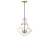 Meridian - Three Light Pendant - Mpend - Natural Brass- Union Lighting Luminaires Decor