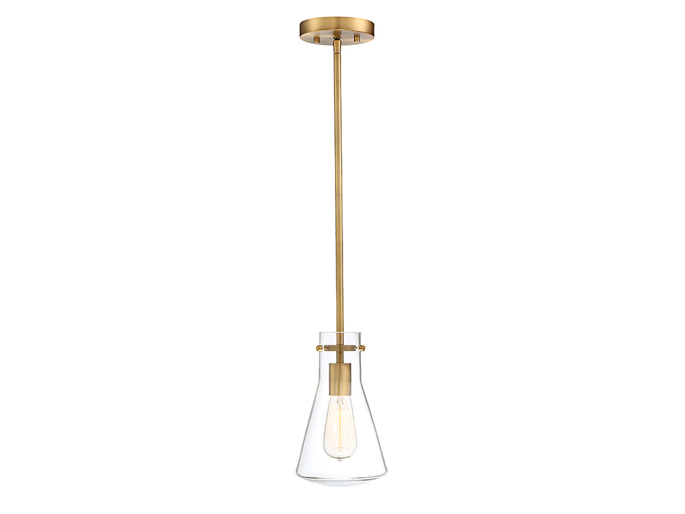 Meridian - One Light Pendant - Mpend - Natural Brass- Union Lighting Luminaires Decor