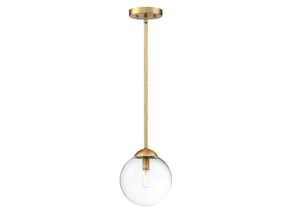 Meridian - One Light Mini Pendant - Mmin2 - Natural Brass- Union Lighting Luminaires Decor