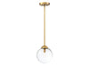 Meridian - One Light Mini Pendant - Mmin2 - Natural Brass- Union Lighting Luminaires Decor
