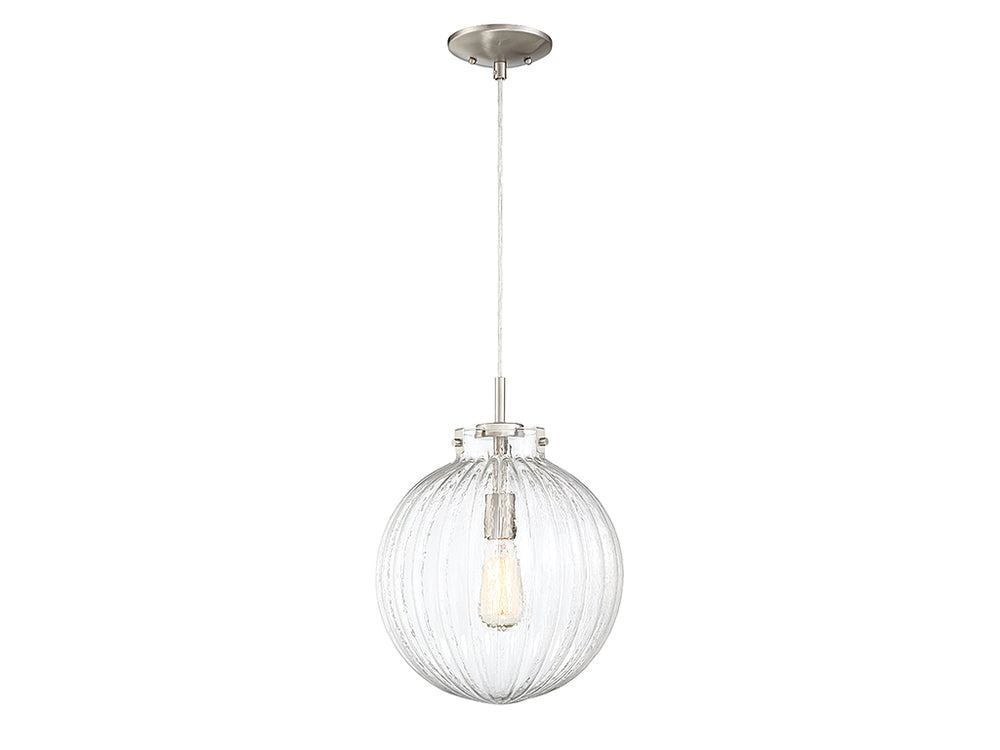 Meridian - One Light Mini Pendant - Mmin2 - Brushed Nickel- Union Lighting Luminaires Decor
