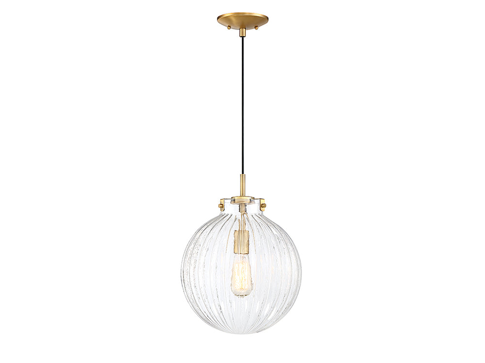 Meridian - One Light Mini Pendant - Mmin2 - Natural Brass- Union Lighting Luminaires Decor