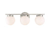 Meridian - Three Light Bathroom Vanity Light - Mbath - Brushed Nickel- Union Lighting Luminaires Decor