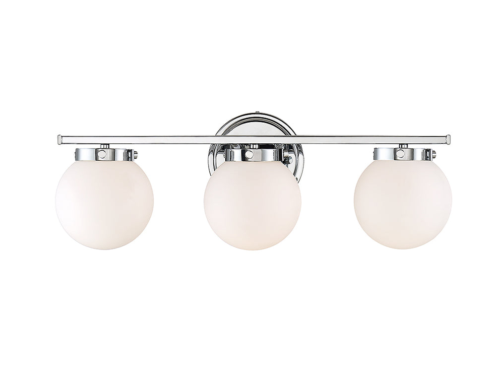 Meridian - Three Light Bathroom Vanity Light - Mbath - Chrome- Union Lighting Luminaires Decor