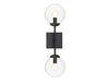 Meridian - Two Light Wall Sconce - Mscon - Black- Union Lighting Luminaires Decor