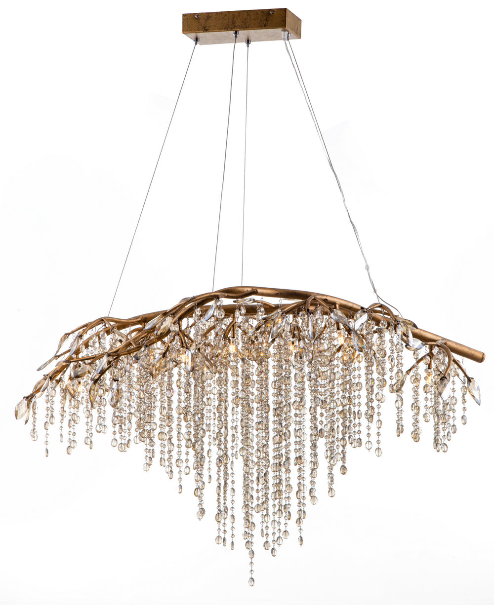 Bethel International Canada - Ten Light Chandelier - Gold- Union Lighting Luminaires Decor