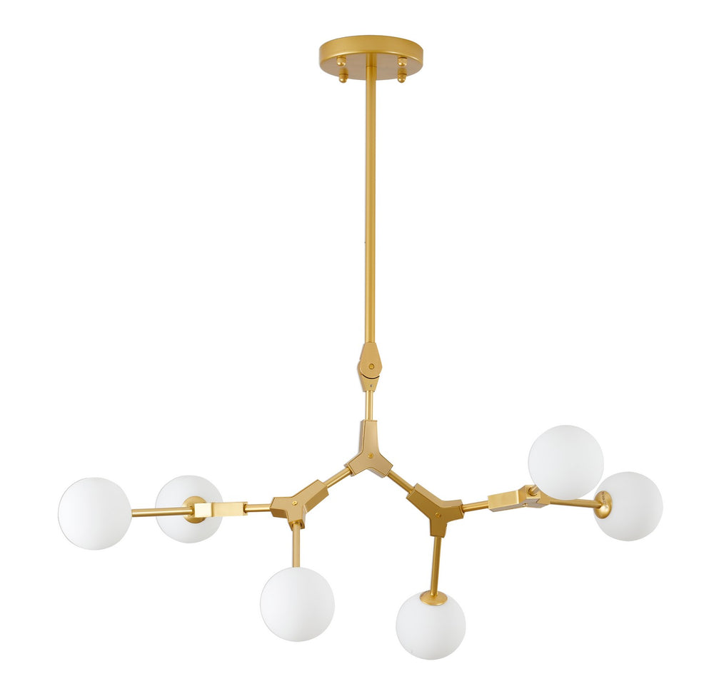 Bethel International Canada - Six Light Chandelier - Gold- Union Lighting Luminaires Decor